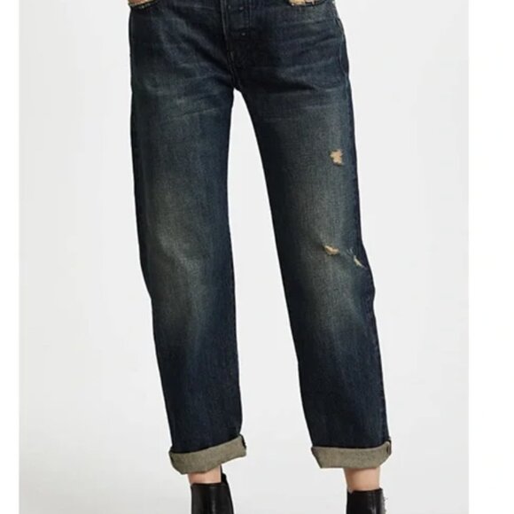 VINCE BOYFRIEND SLOUCH DARK JEANS - Picture 7 of 10